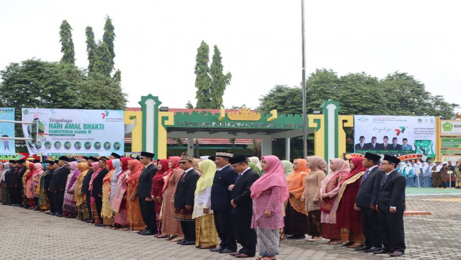 MAN 1 Bandar Lampung Ikuti Upacara Peringatan HAB Kemenag ke-77