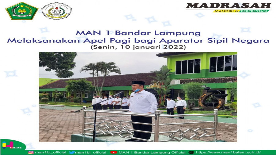 MAN 1 Bandar Lampung Laksanakan Apel Pagi Perdana