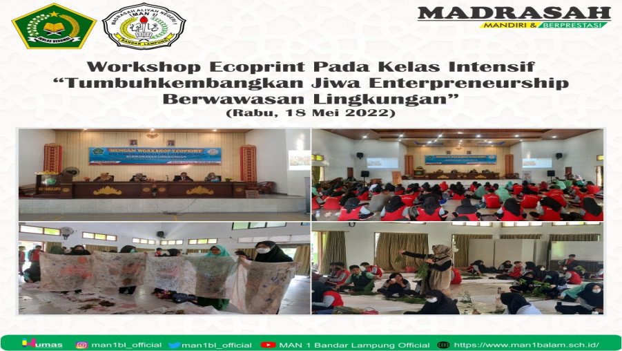 Kelas Intensif Nonasrama Ikuti Workshop Ecoprint
