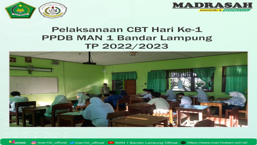 583 Siswa Ikuti Seleksi Tes CBT MAN 1 Bandar Lampung