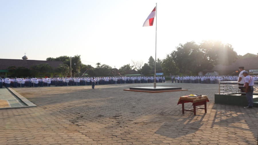 Giat Upacara Bendera MAN 1 Bandarlampung, Upaya Tumbuhkan Jiwa Nasionalisme