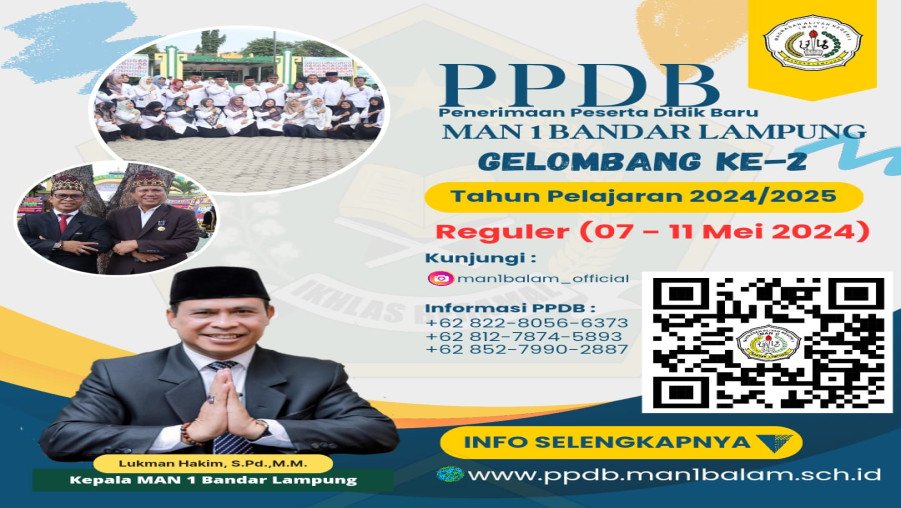 Mei PPDB MAN 1 Bandarlampung Jalur Reguler Mulai Dibuka