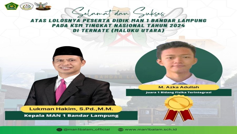 Juara 1 Bidang Fisika KSM Tingkat Nasional