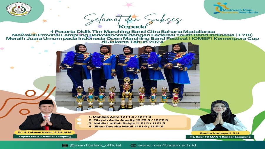 Perwakilan Marching Band Citra Bahana Madaliansa untuk IOMBF Kemenpora Cup