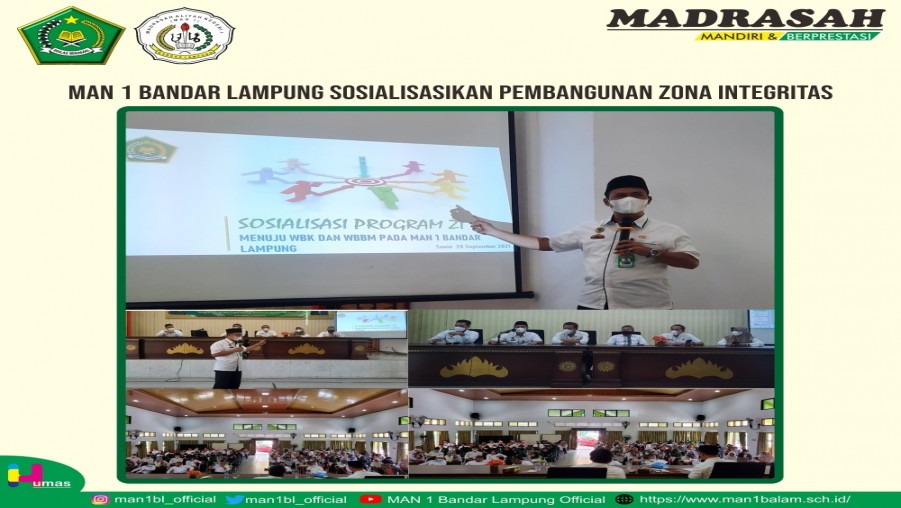 MAN 1 Bandar Lampung Sosialisasikan Pembangunan Zona Integritas