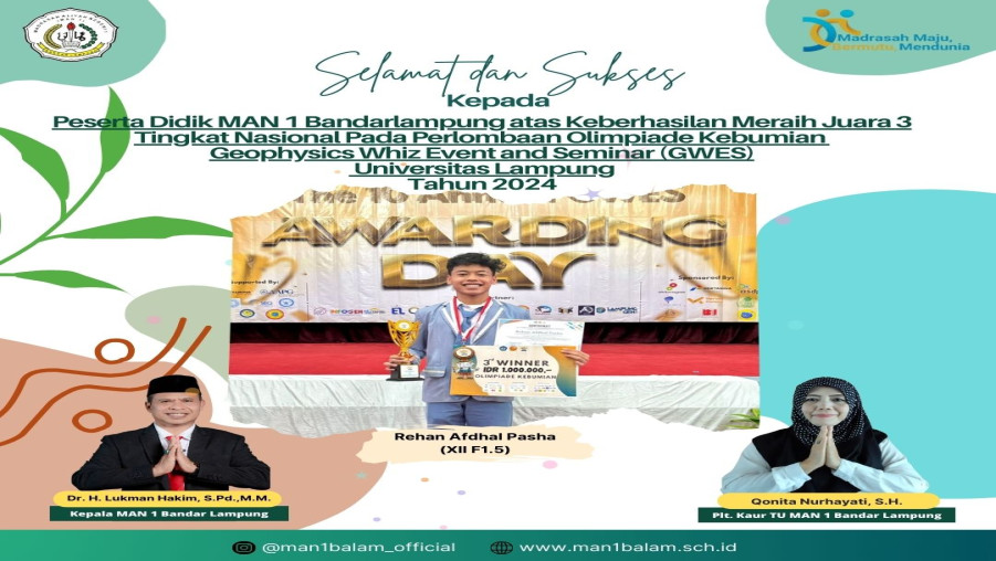 Juara 3 Tingkat Nasional Olimpiade GWES 2024
