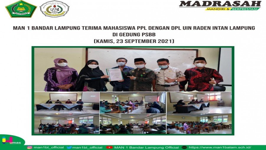 MAN 1 Bandar Lampung Terima Mahasiswa PPL dengan DPL UIN Raden Intan Lampung