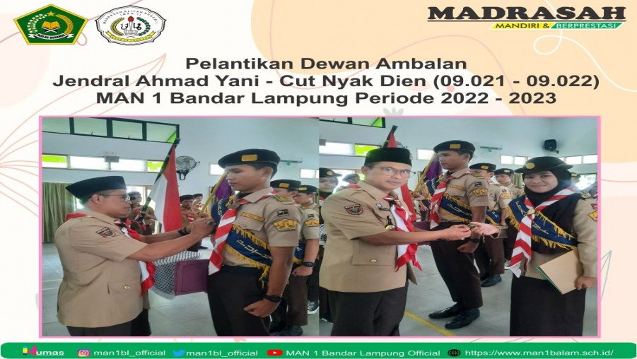 Pelantikan Pengurus Majelis Pembimbing dan Pengurus Gudep Dewan Ambalan Penegak MAN 1 Bandar Lampung