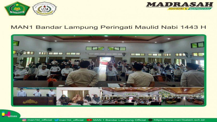 MAN1 Bandar Lampung Peringati Maulid Nabi 1443 H